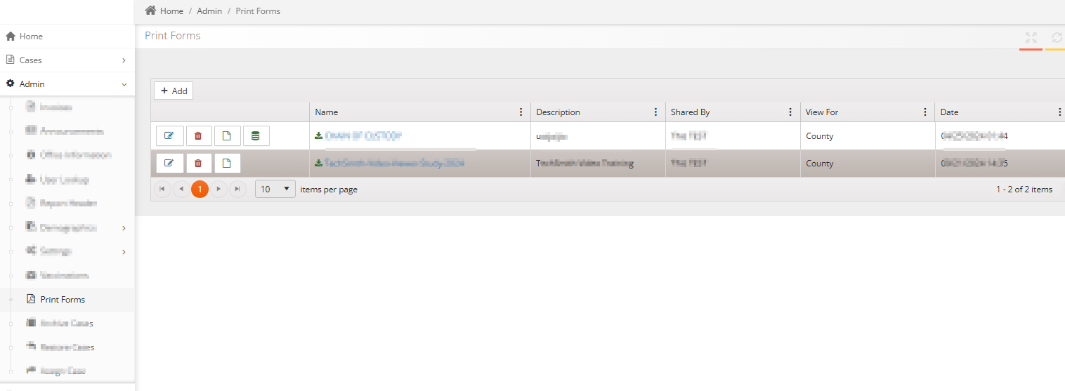 Screenshot of PDF auto-population feature in Coroner Files